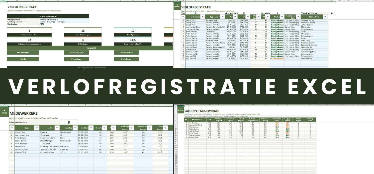 excel vakantierooster